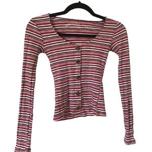 AERO Striped Long-Sleeve Button Shirt
